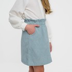 Юбка детская KAFTAN Velvet, размер 34 (122-128 см), серо-голубая - Фото 2