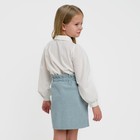 Юбка детская KAFTAN Velvet, размер 34 (122-128 см), серо-голубая - Фото 4