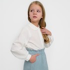 Юбка детская KAFTAN Velvet, размер 34 (122-128 см), серо-голубая - Фото 6