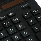 Калькулятор настольный большой 12-разрядный, SKAINER SK-777M, двойное питание, двойная память, 157 x 200 x 32 мм, черный - фото 9777750