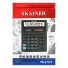 Калькулятор настольный большой 12-разрядный, SKAINER SK-777M, двойное питание, двойная память, 157 x 200 x 32 мм, черный - фото 9777752