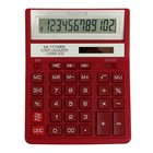 Калькулятор настольный большой SKAINER SK-777XRD, 12 разрядов, двойное питание, двойная память, 157x200x32 мм, красный - фото 9777753