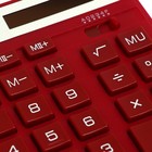 Калькулятор настольный большой SKAINER SK-777XRD, 12 разрядов, двойное питание, двойная память, 157x200x32 мм, красный - Фото 3