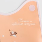 Нагрудник для кормления «Нежность» непромокаемый на липучке, с карманом - фото 39666328