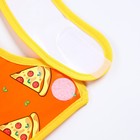 Нагрудник для кормления «Pizza» непромокаемый на липучке, с карманом - Фото 6