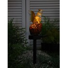 Садовый светильник на солнечной батарее «Бельчонок», 41 см, 1 LED, свечение тёплое белое - фото 4335845