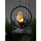 Садовый светильник на солнечной батарее «Полярная сова», 27 см, 1 LED, свечение тёплое белое - фото 4192324