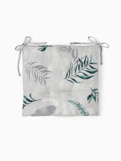 Подушка на стул «Доляна» Tropics, 42×42×7 см, серая