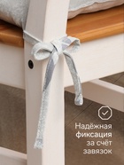 Подушка на стул «Доляна» Tropics, 42×42×7 см, серая - Фото 2