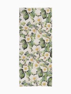 Дорожка на стол «Этель» Camellia, 30×70 см, хлопок 100%, саржа 190 г/м², белая, зелёная - фото 119046531