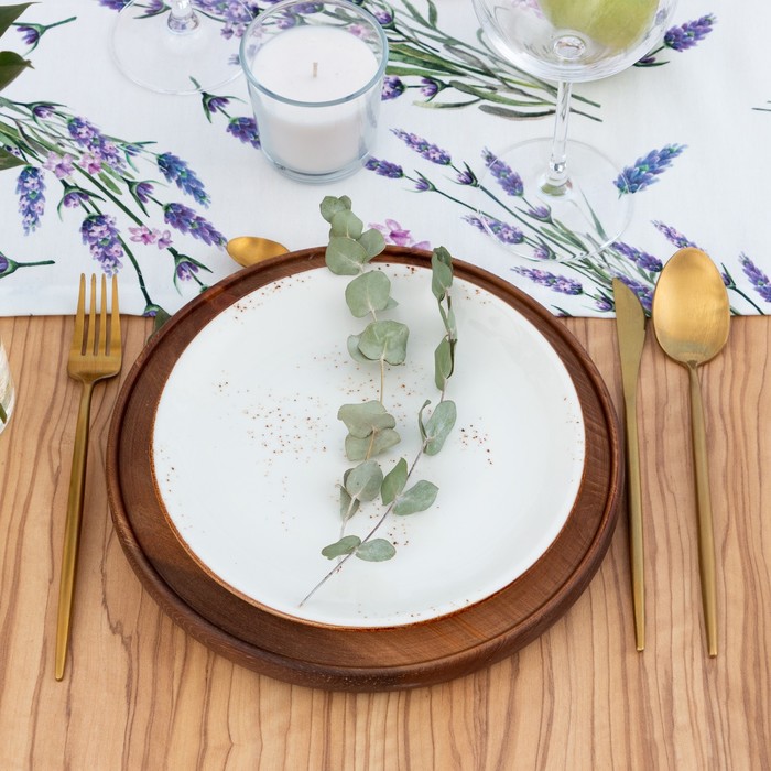 Дорожка на стол "Этель" Lavender 30х70 см, 100% хлопок, саржа 190 г/м2 - фото 1907373118