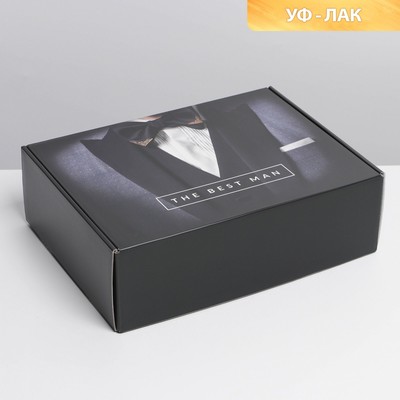 Коробка подарочная складная, упаковка, «Костюм», УФ-лак, 30.5 х 22 х 9.5 см