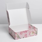 Коробка складная «Цветы», УФ-лак, 30,7 × 22 × 9,5 см - фото 809220546