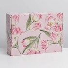 Коробка складная «Цветы», УФ-лак, 30,7 × 22 × 9,5 см - фото 809220547