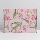 Коробка складная «Цветы», УФ-лак, 30,7 × 22 × 9,5 см - фото 809220548