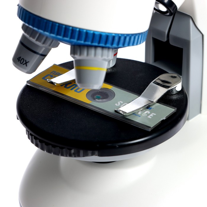Игровой набор «Лабораторный микроскоп», вращающийся объектив с подсветкой, увеличение X40, 100, 400 - фото 1886766576
