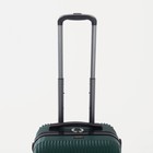 Чемодан малый 20", отдел на молнии, кодовый замок, 4 колеса, цвет тёмно-зелёный - фото 24149633