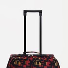 Чемодан малый 20", отдел на молнии, с расширением, наружный карман, 2 колеса, цвет чёрный/красный - Фото 5