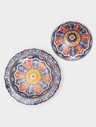 Блинница узбекская Риштанская Керамика «Цветы», d=37 см, керамика, синяя - Фото 3