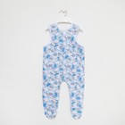 Ползунки длинные детские, цвет голубой/мишки, рост 74 см 7613293