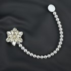 Подхват для штор «Георгин», d=6 см, цвет белый/бежевый - Фото 2