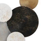 Декор настенный металл "Плетение" золото и серебро 60х6,5х120 см - фото 23581550