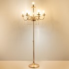 Торшер 2456/7 E14 40Вт золото 58х58х100-156 см - фото 806583138