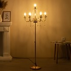 Торшер 2456/7 E14 40Вт золото 58х58х100-156 см - фото 806583149