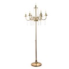 Торшер 2456/7 E14 40Вт золото 58х58х100-156 см - фото 806583150