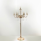 Торшер 2456/7 E14 40Вт золото 58х58х100-156 см - фото 806583140