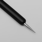 Кисть-дотс для дизайна ногтей, лепесток, 15 см, цвет матовый чёрный - Фото 2