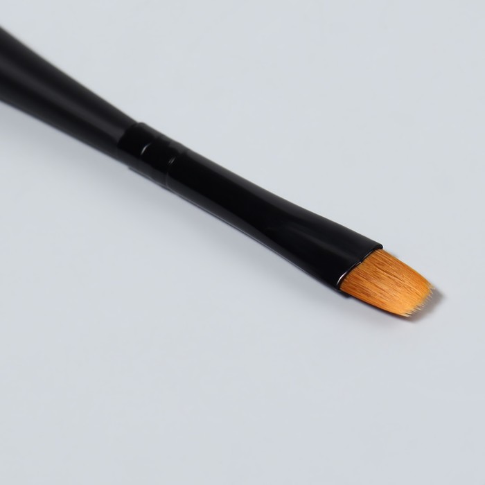 Кисть-дотс для дизайна ногтей, плоская, прямая, цвет матовый чёрный 26148