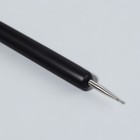 Кисть-дотс для дизайна ногтей, плоская, прямая, 14,5 см, d=0,8 см, цвет матовый чёрный - Фото 3