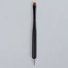 Кисть-дотс для дизайна ногтей, плоская, прямая, 14,5 см, d=0,8 см, цвет матовый чёрный - Фото 4