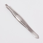 Пинцет для коррекции бровей, скошенный, узкий, 9 см - Фото 3