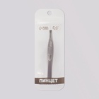 Пинцет для коррекции бровей, скошенный, узкий, 9 см - Фото 6