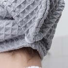 Чалма для сушки волос Доляна «Вафельная», с пуговкой, цвет МИКС - Фото 3