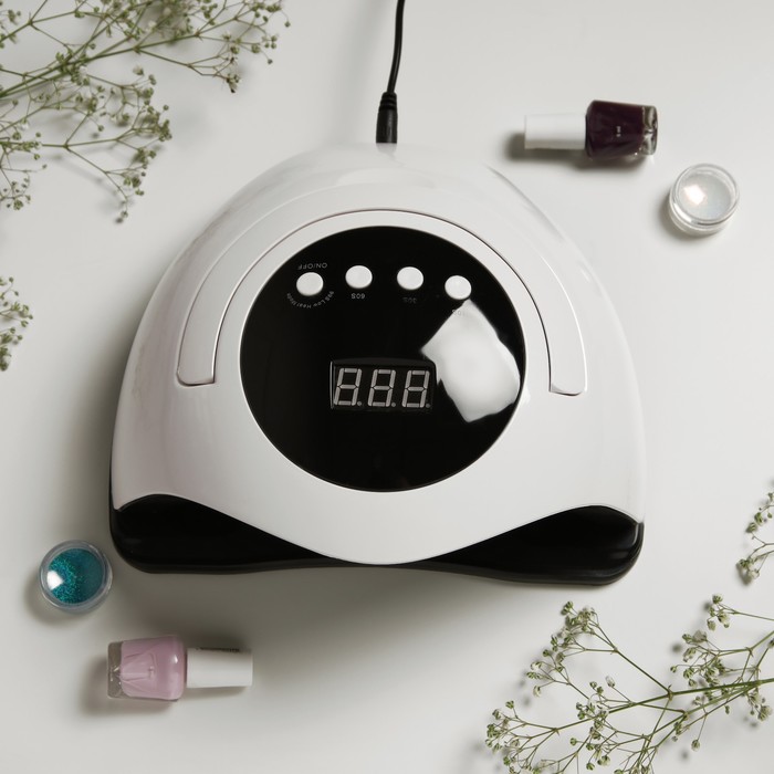 Лампа для маникюра Luazon LUF-03, UV/LED, 45 диодов, 120 Вт, таймер, 220 В, белая - Фото 1