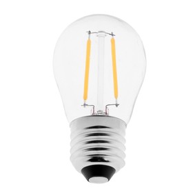 Лампа светодиодная Luazon Lighting шарик, G45 , E27, 2 Вт, 3000К, прозрачная 7335621