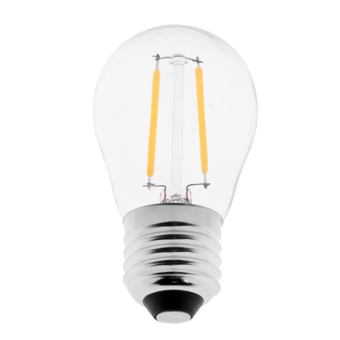 Лампа светодиодная Luazon Lighting, G45, E27, 2 Вт, 3000К, прозрачная - Фото 1