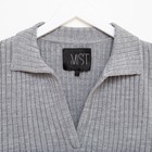 Джемпер с V-горловиной MIST, р. 44-46, серый 7357443