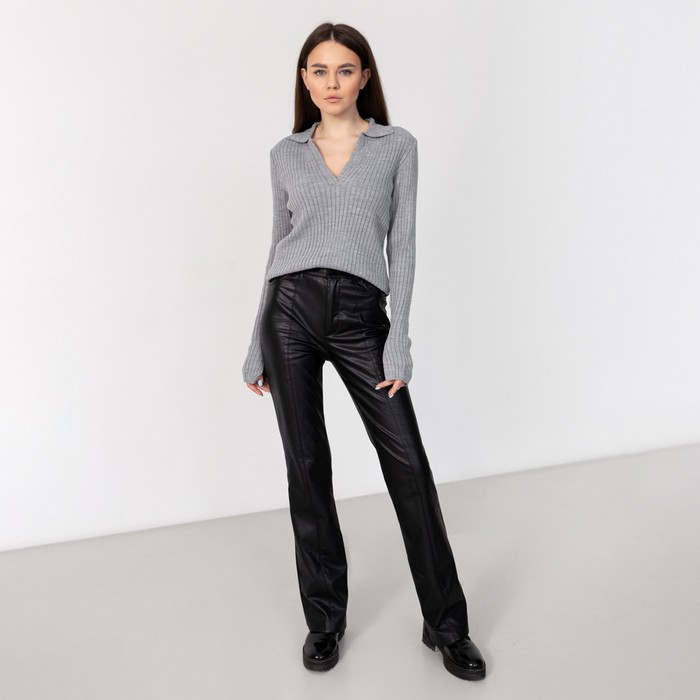 Джемпер с V-горловиной MIST, р. 48-50, серый 52806