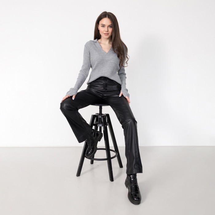 Джемпер с V-горловиной MIST, р. 48-50, серый 52806