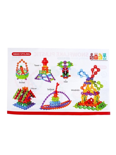 Конструктор обучающий «Круглые снежинки», 198 деталей