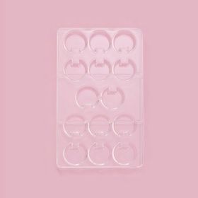 Форма для конфет и шоколада «Пакман», 14 ячеек, 20×12×2.5 см, ячейка d=3 см, прозрачная