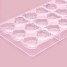 Форма для конфет и шоколада KONFINETTA «Листочки», 27.5×13.5×2.5 см, 21 ячейка 4×3×0.8 см, пластик, прозрачная - Фото 4