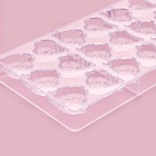 Форма для конфет и шоколада KONFINETTA «Листочки», 27.5×13.5×2.5 см, 21 ячейка 4×3×0.8 см, пластик, прозрачная - Фото 10