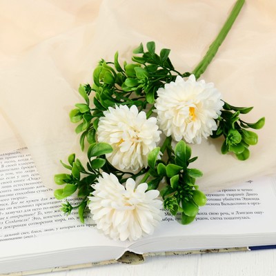 Цветы искусственные «Пион грин хало», h=36 см, d=6 см, белые