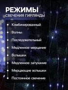 Светодиодная фигура «Комета» 3.5 м, пластик, 9 нитей, 31 В, свечение синее - Фото 3