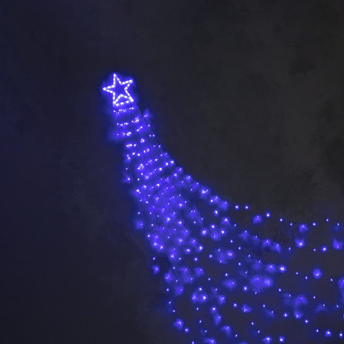 Светодиодная фигура «Комета» 3.5 м, пластик, 9 нитей, 220 В, свечение синее - фото 1908835128